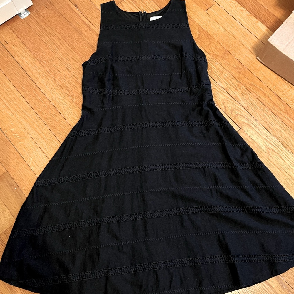 Ann Taylor LOFT Black Eyelet Dress. Size 12.